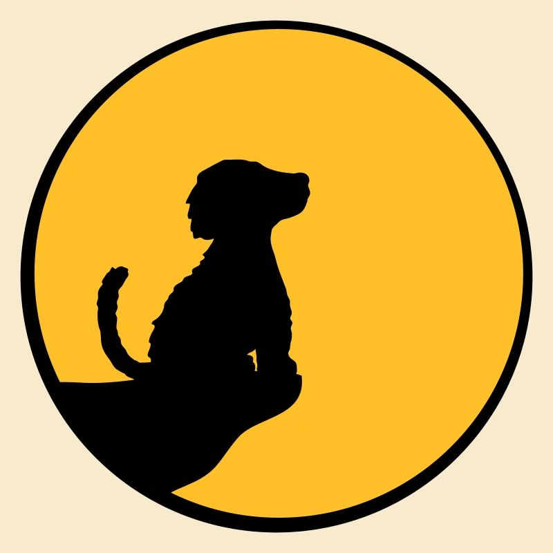 Moon Cliff Sitting Dog