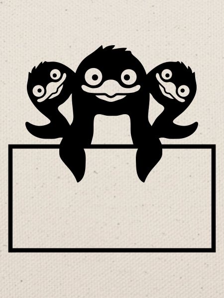 Textfeld 3 Pinguine Schild