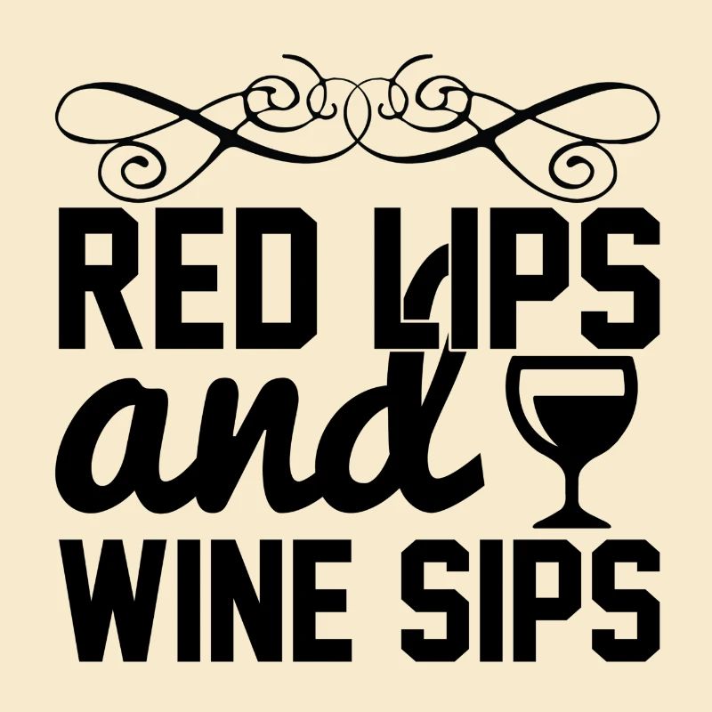 Lèvres rouges et gorgées de vin
