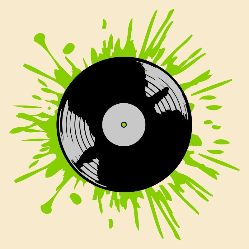 Color blobs vinyl record drops