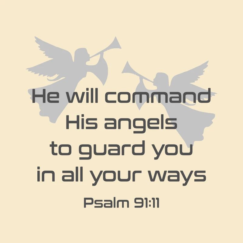 Christliches Design Er wird seinen Engel Psalm befehlen