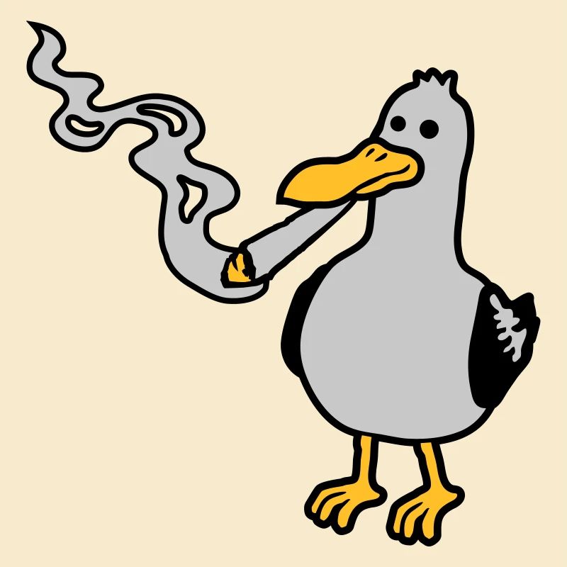 Kiffer Möwe Hanf rauchen