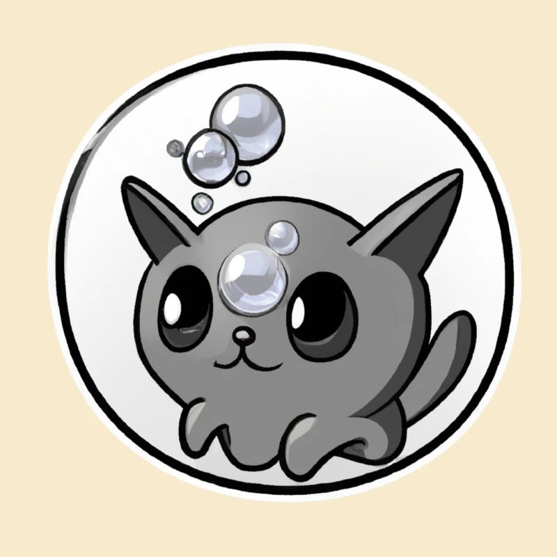 Soap Bubbles Cat