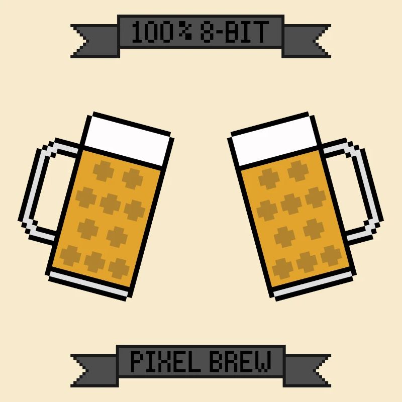 8-Bit Pixel Beer Mug