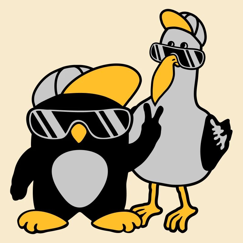 Möwe Pinguin 2 Freunde