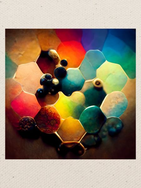 Ein Puzzle mit Molekülen