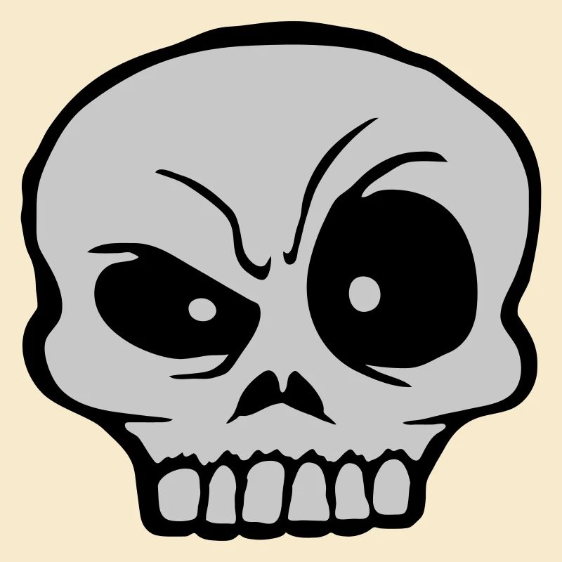 Skeptical facial expression skull skeleton