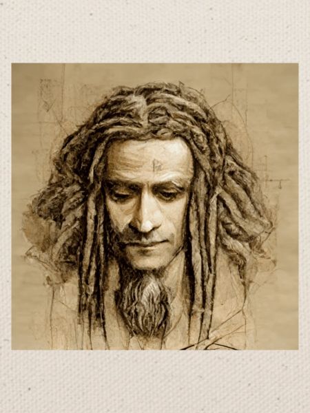 Rastafari-skizzenmalerei