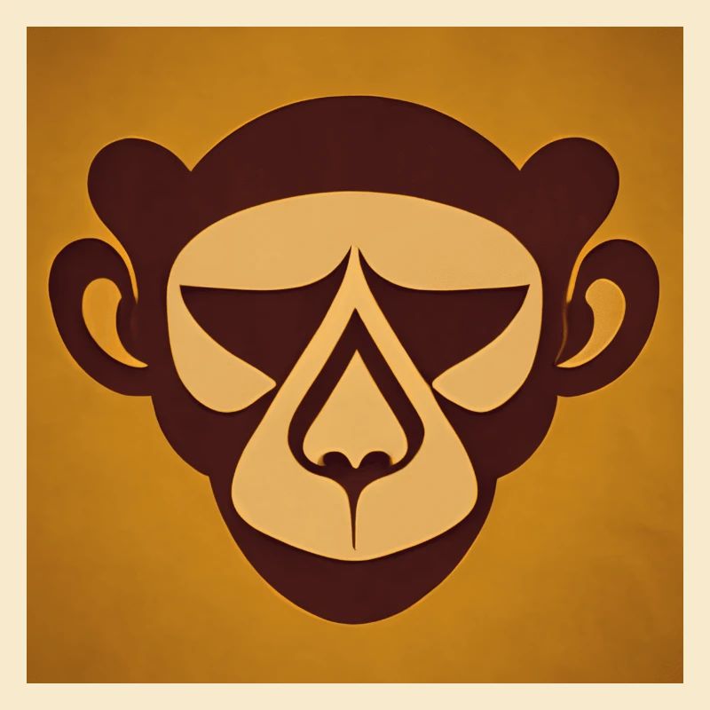 Monkey logo style drawing