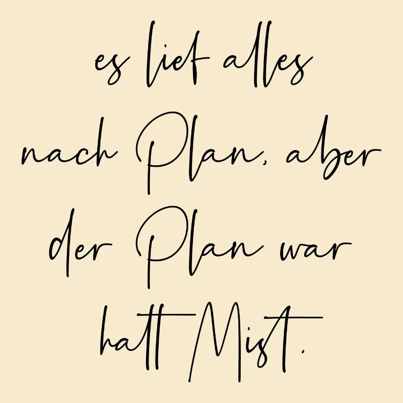 Es lief alles nach Plan aber der Plan war Mist