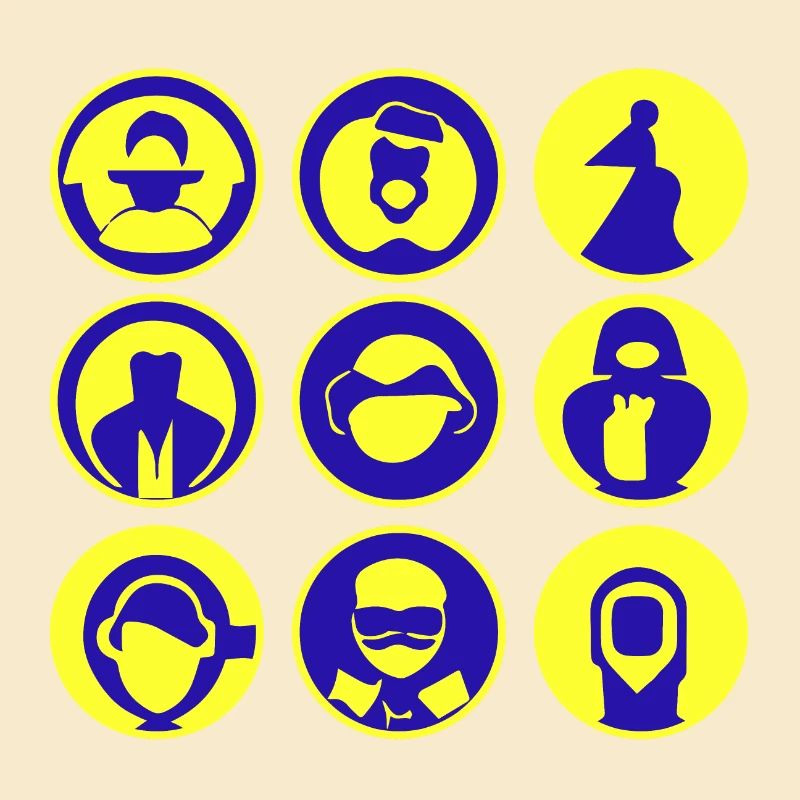 Abstract Faces / Figures, Vector Art, Head