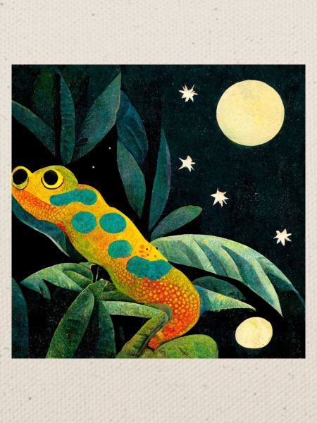 Gecko im Mondschein