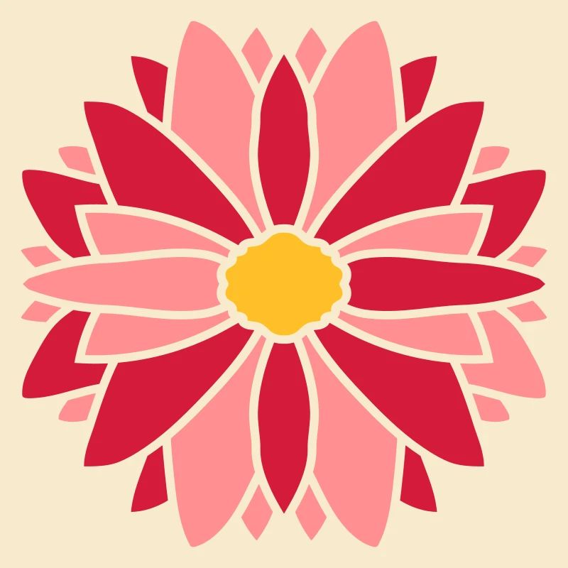 Rote Hübsche Blume Design