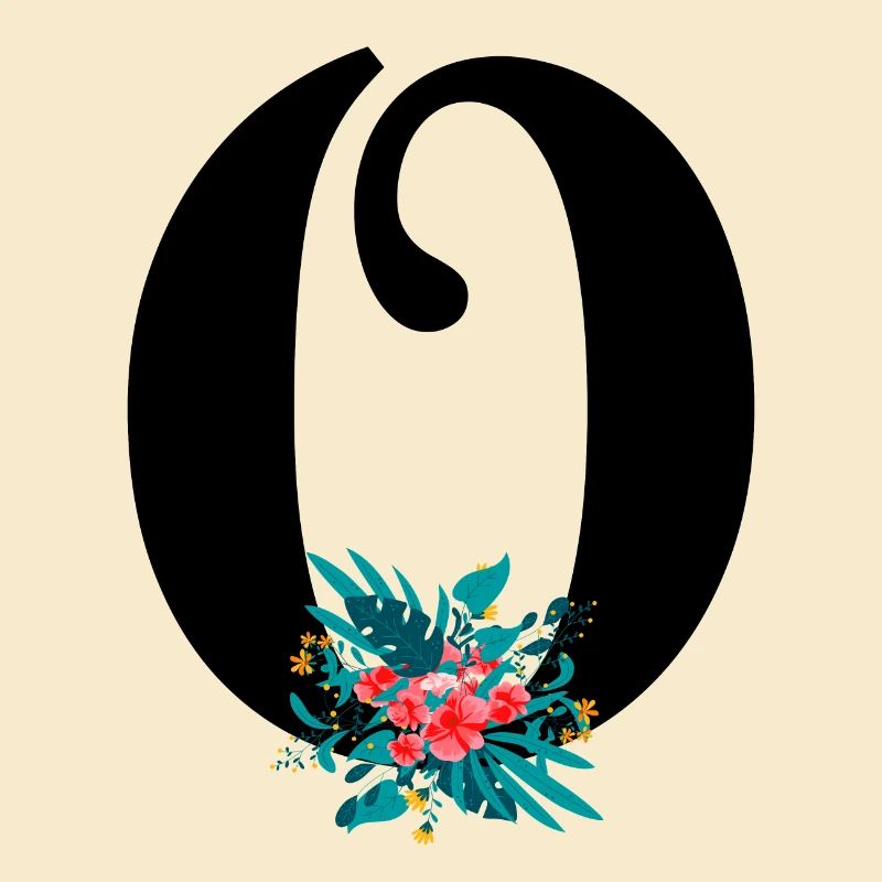 Buchstabe O Blüte