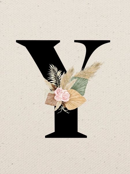 Buchstabe Y Blumen
