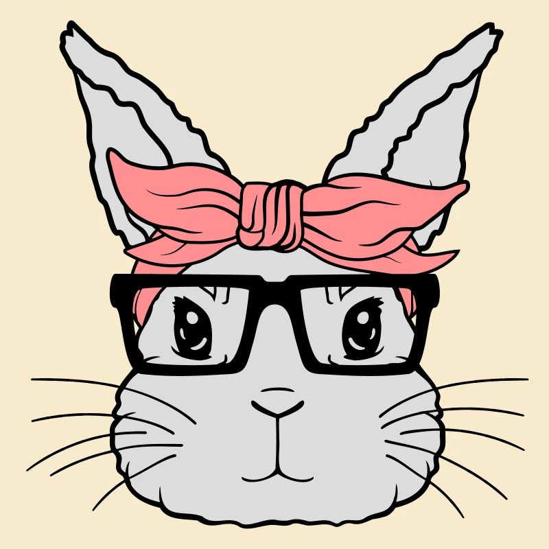 Female Nerd Rabbit Face