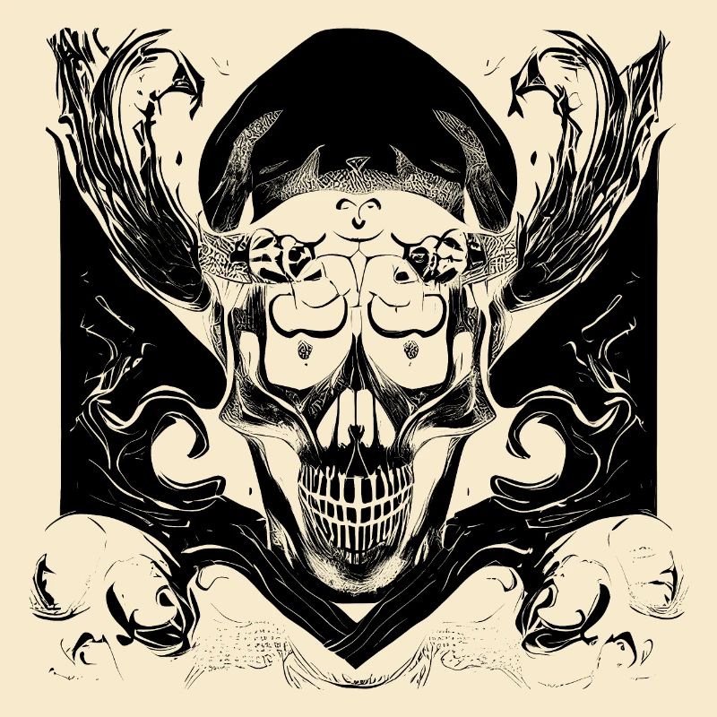 Halloween- oder Horror- Totenschädel mit Ornamente