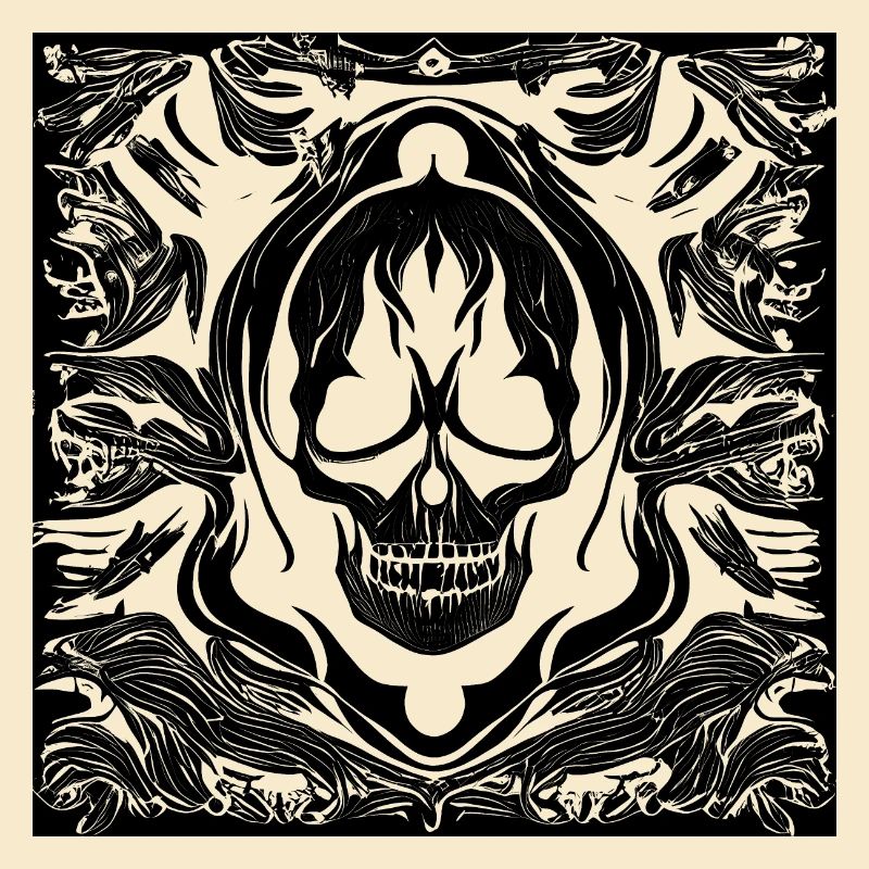 Halloween- oder Horror- Totenschädel mit Ornamente