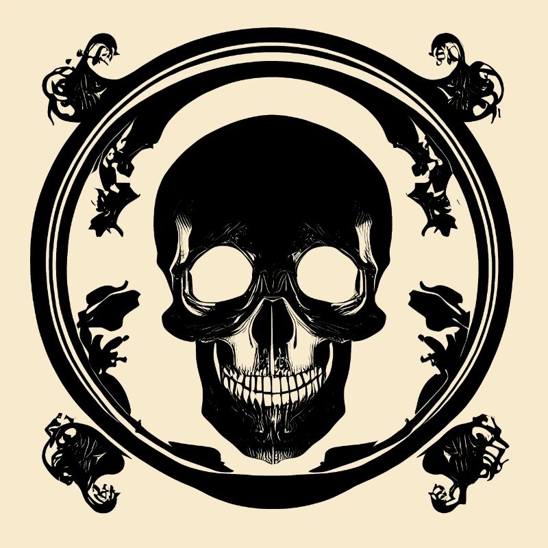 Halloween- oder Horror- Totenschädel mit Ornamente