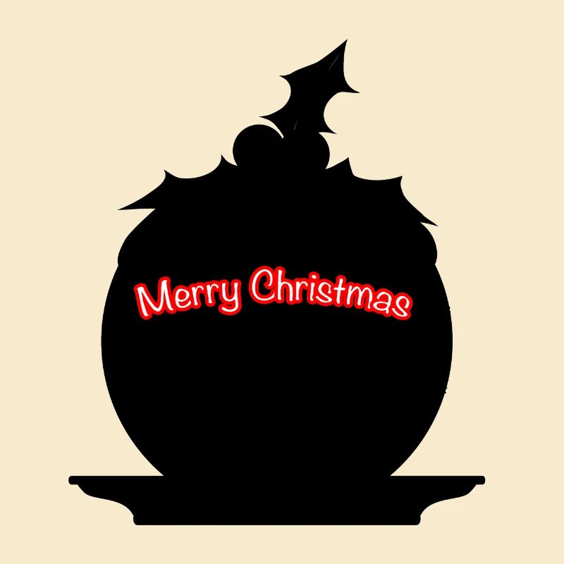 Weihnachtspudding SIlhouette
