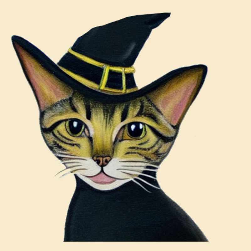 Halloween Witch Cat Cute Ghost Occult Cats