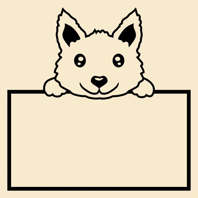 Text einfügen Hund Schild