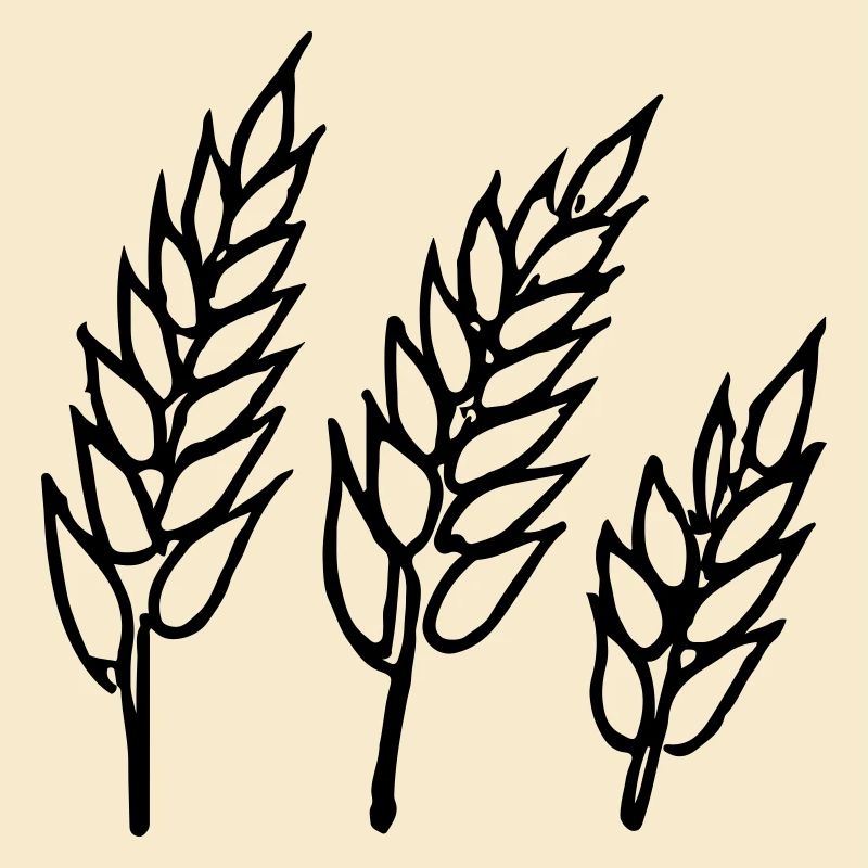 Weizen Illustration Brotbäcker Geschenkidee