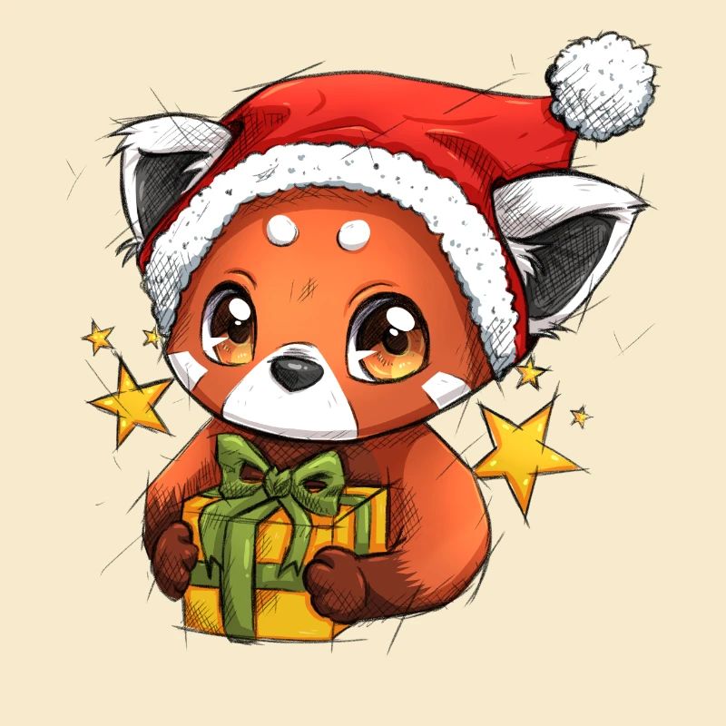Weihnachts Roter Panda