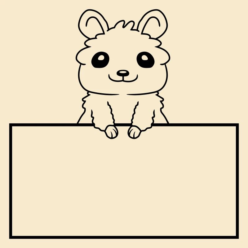 Text einfügen Schild Hamster