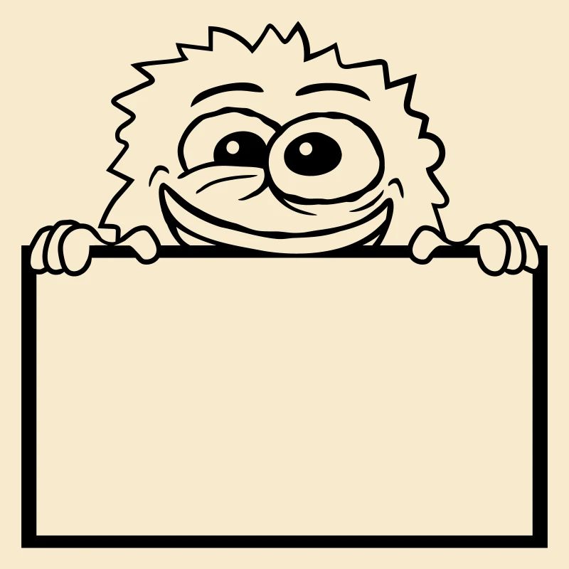 Comic Monster hinter Mauer