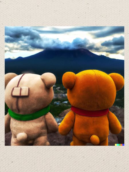 Teddys am Mount Fiji