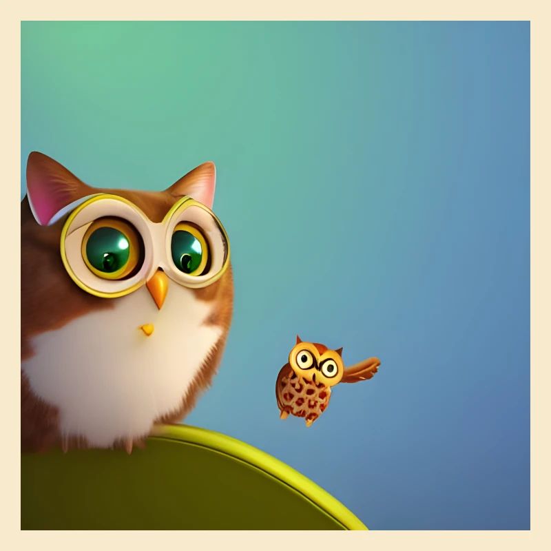 Katze und Eule