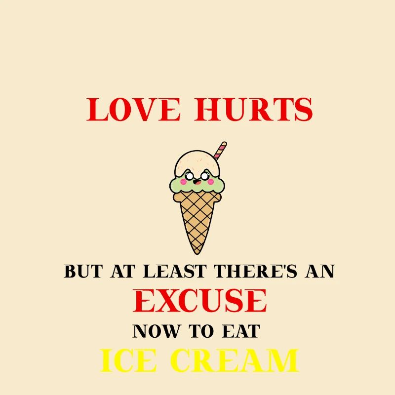 Eiscreme lustig Eis Geschenkidee Liebeskummer