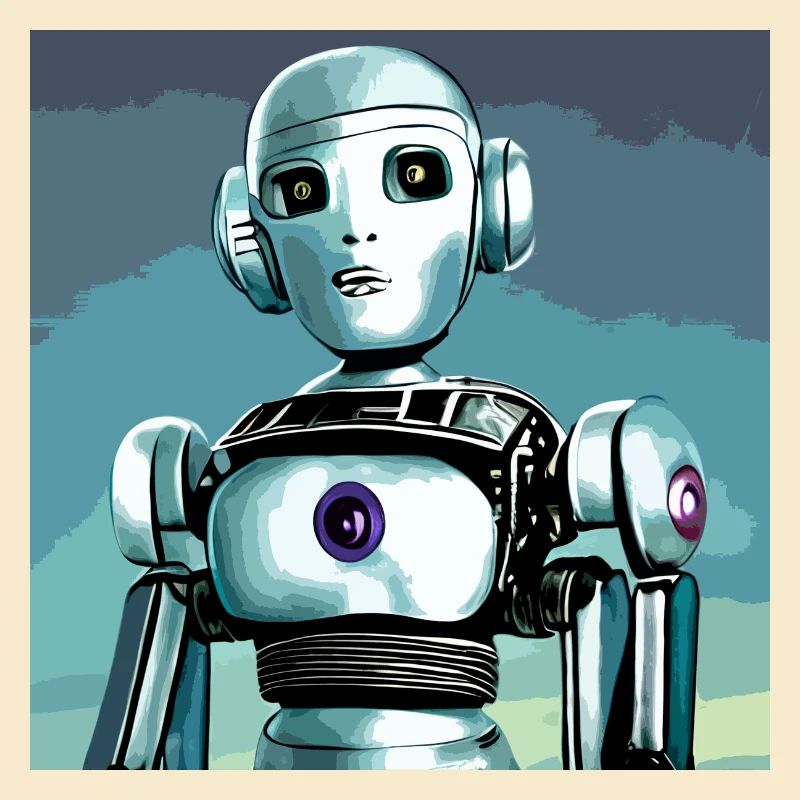 Robot, android, cyborg, science fiction