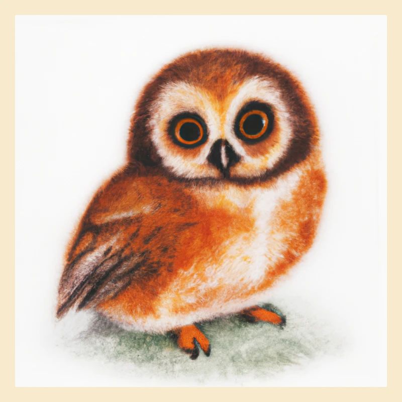 Süße Eule Aquarell