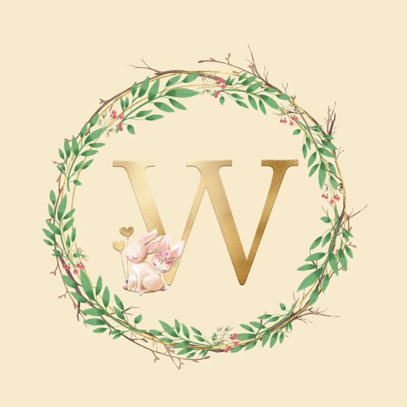 Personalisierbar Monogramm W