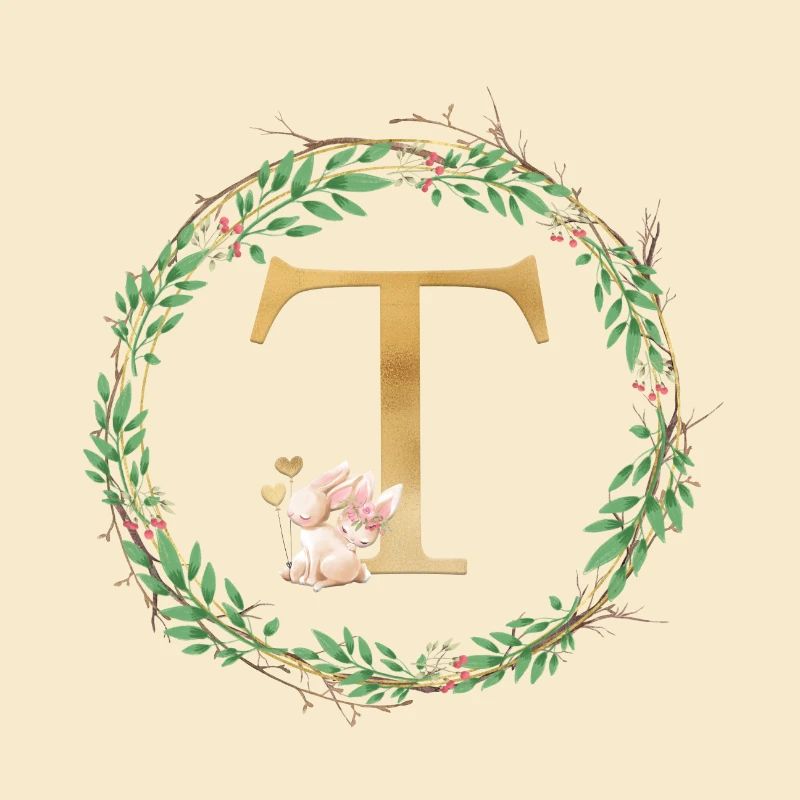 Customizable Monogram T