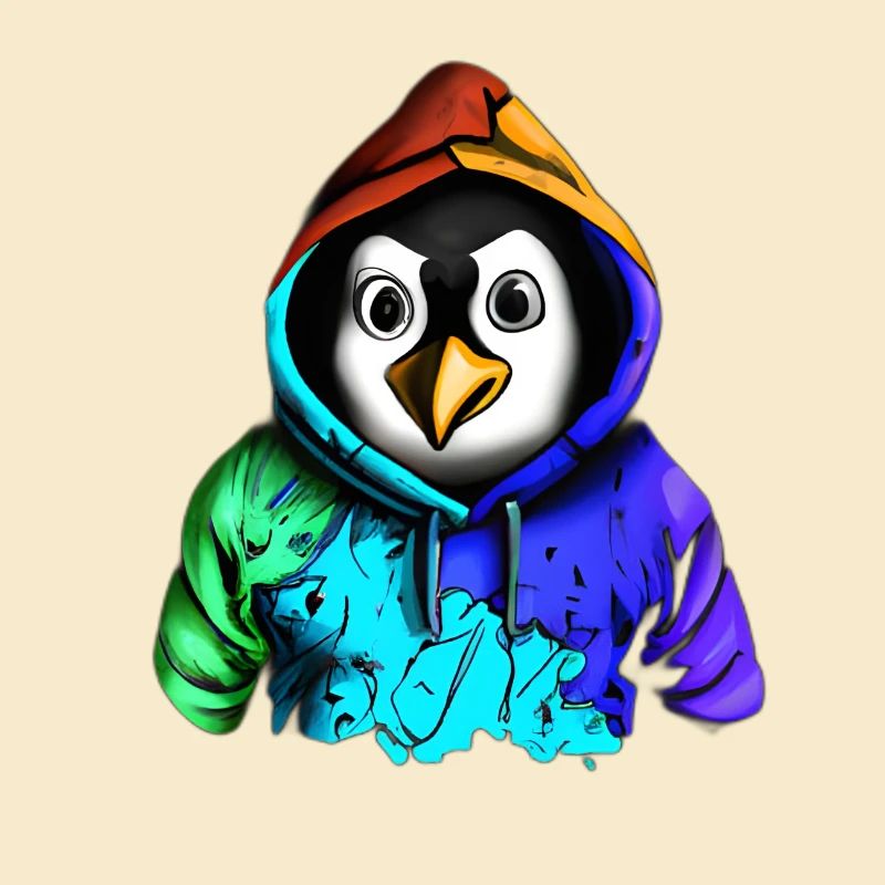 Pingouin surpris avec pull