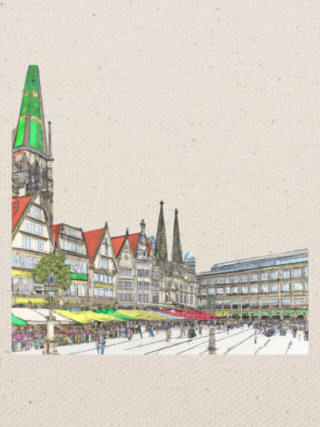 Marktplatz Zeichnung