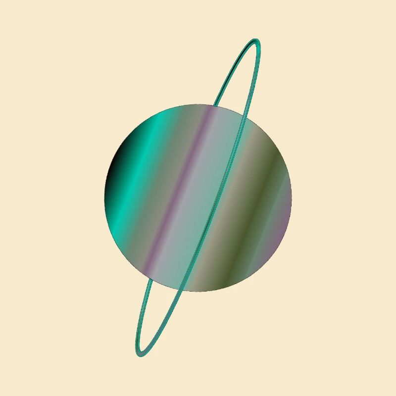 Der Planet Uranus mit Ringen