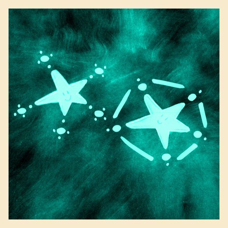 2 BLAUE STERNE