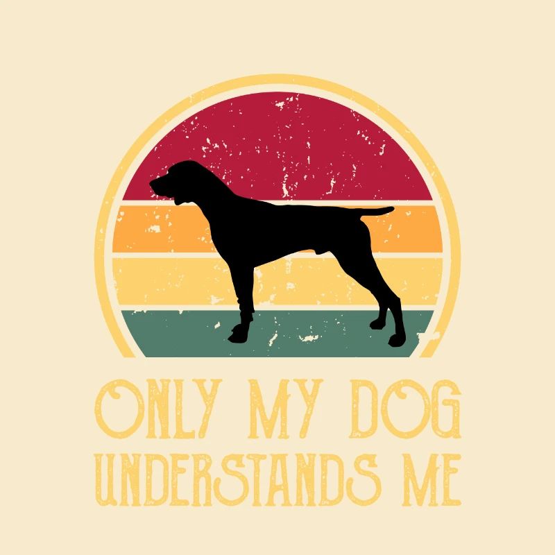 Allemand Pointer Chien Silhouette Rétro