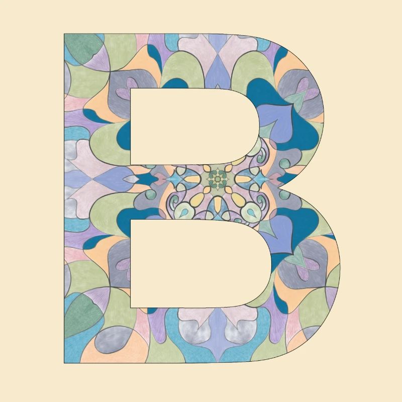 Buchstabe B im Mandala
