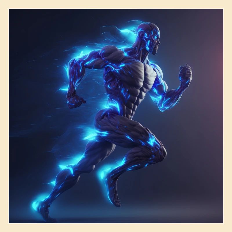Blau der Superheld