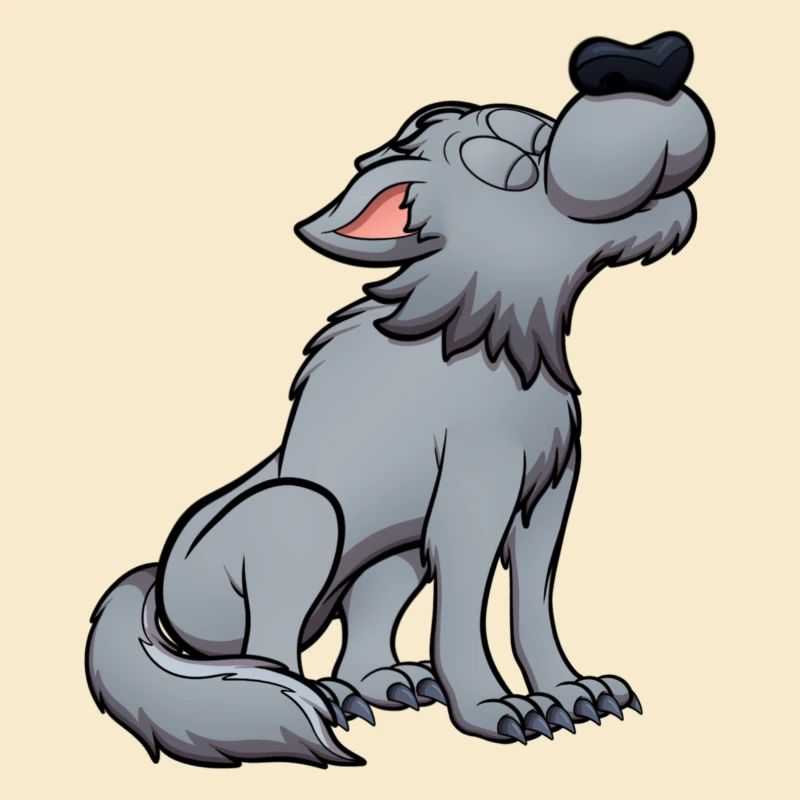 Heulender Wolf