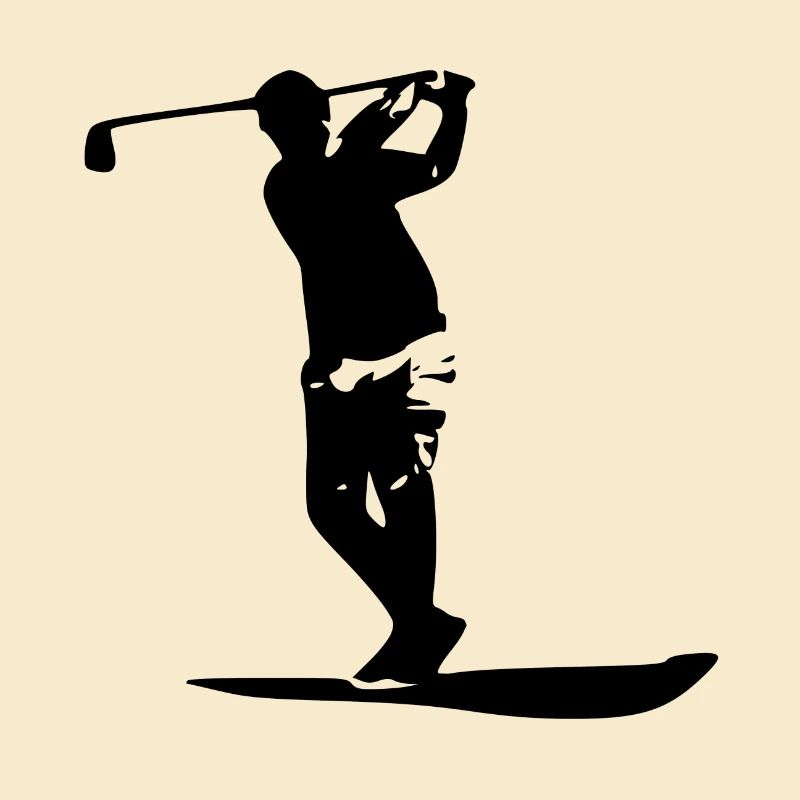 Golfer's silhouette