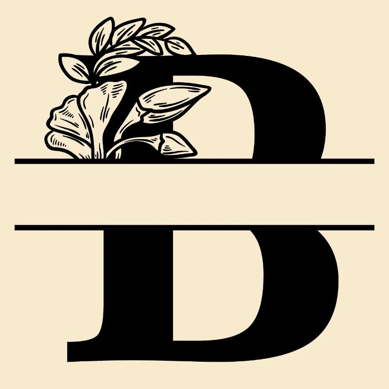 Personalized floral B letter
