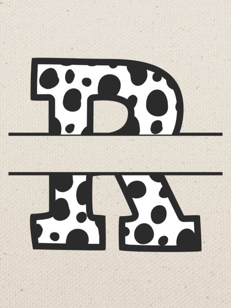 Letter R benutzerdefiniertes Kuhmuster