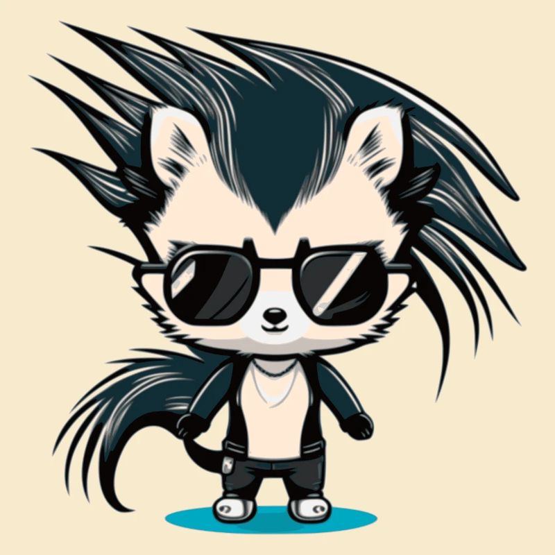 A cool skunk with sunglasses Comic Look