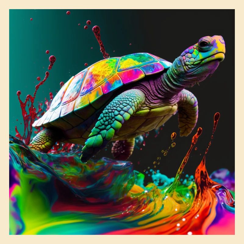 Farbige Schildkröte, einzigartiges Design